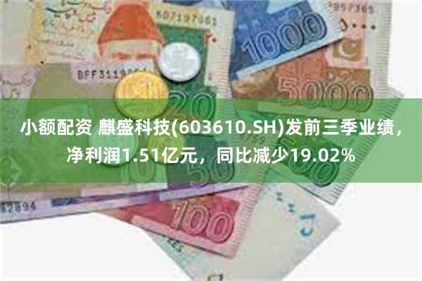 小额配资 麒盛科技(603610.SH)发前三季业绩，净利润1.51亿元，同比减少19.02%