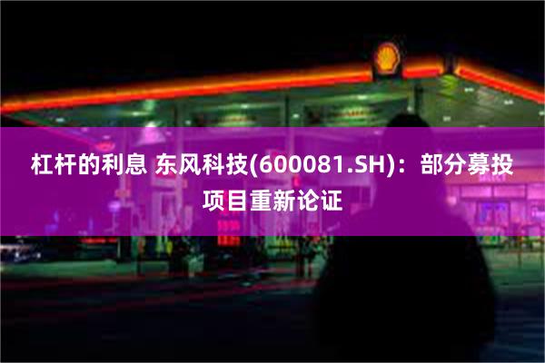 杠杆的利息 东风科技(600081.SH)：部分募投项目重新论证