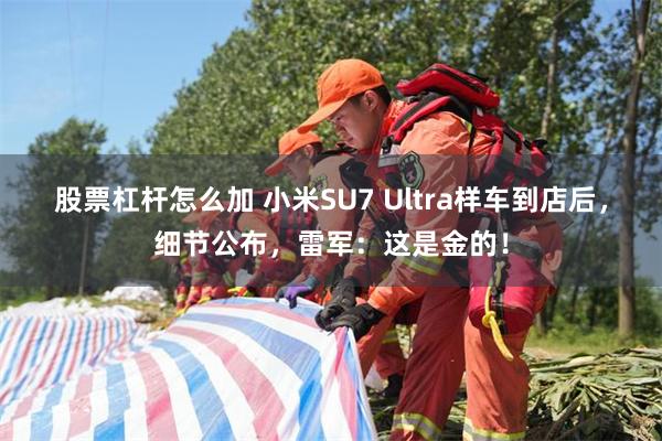 股票杠杆怎么加 小米SU7 Ultra样车到店后，细节公布，雷军：这是金的！