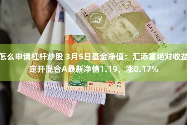 怎么申请杠杆炒股 3月5日基金净值：汇添富绝对收益定开混合A最新净值1.19，涨0.17%